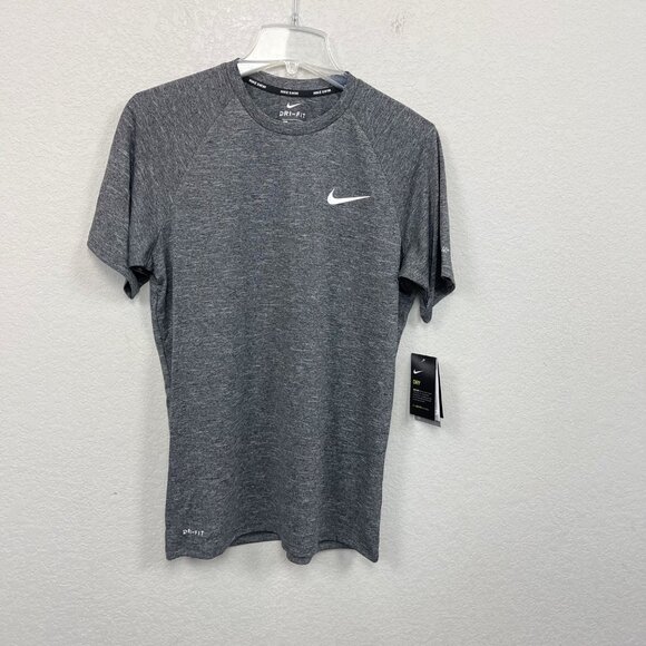 Nike Other - Nike Swim Heather Gray Short Sleeve Hydroguard Rash Guard Tee Mens Small NEW